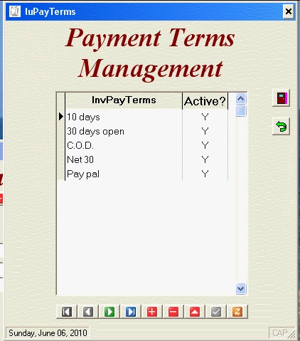 pay terms